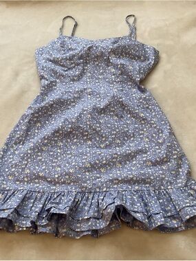 Forever 21 Blue Floral Ruffle Sundress for Girls